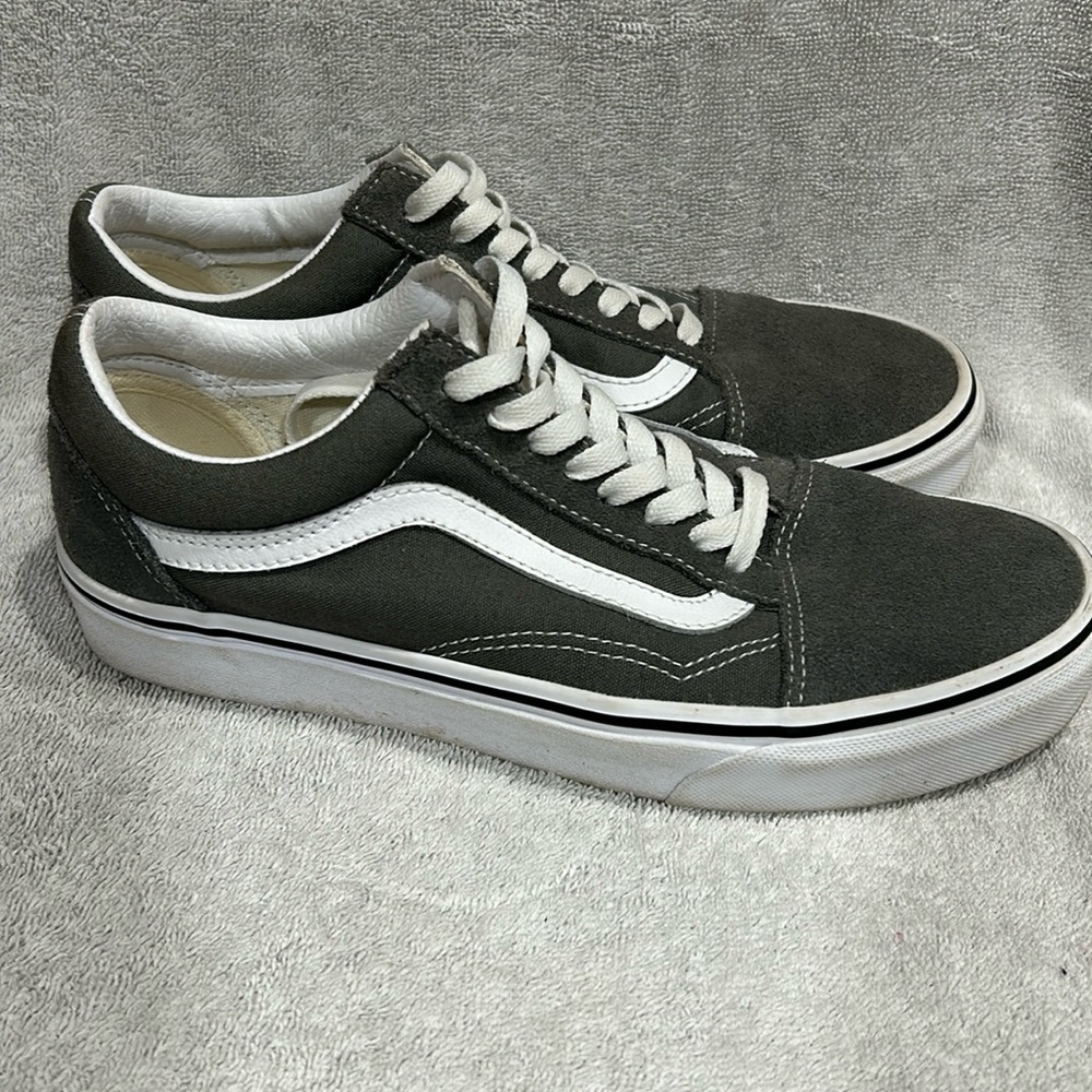 Gray suede vans women’s 9.5 and men’s 8